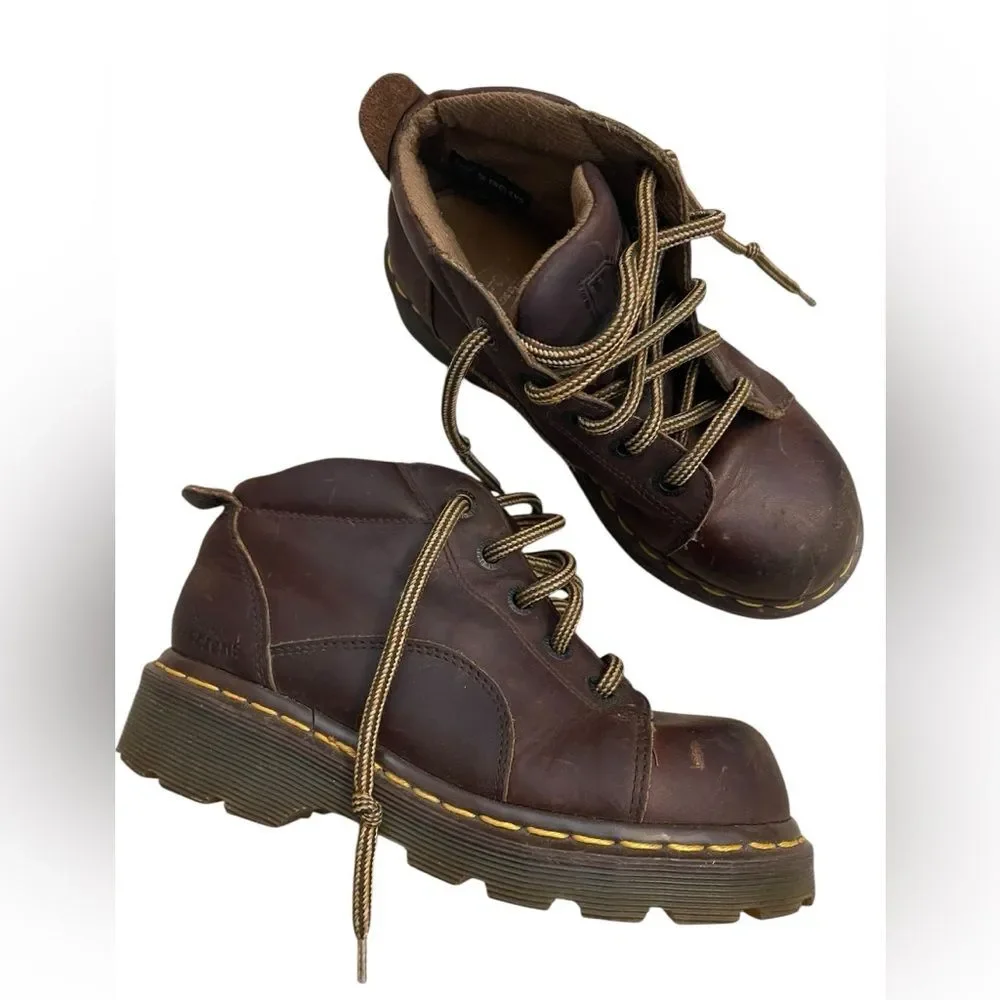 Dr. Martens Vintage 8444 Brown Leather Ankle Boots Made in England